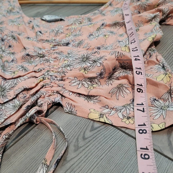 Sophie Rue Women's Crop Blouse Top Size XL Multicolor Viscose Short Sleeves Tie - Picture 7 of 10